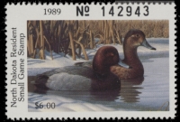 Scan of 1989 North Dakota Duck Stamp MNH VF