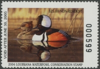 Scan of 2004 Louisiana Duck Stamp Non Resident MNH VF