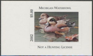 Scan of 2002 Michigan Duck Stamp MNH VF