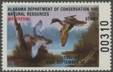 Picture of 1982 Alabama Duck Stamp  MNH VF