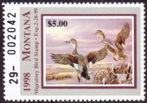 Scan of 1998 Montana Duck Stamp MNH VF