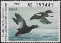 Scan of 1988 North Dakota Duck Stamp MNH VF