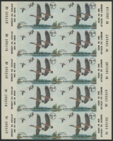 Scan of 1975 Maryland Duck Stamp Sheet