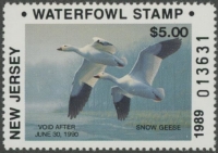 Scan of 1989 New Jersey Duck Stamp NJ12a NR MNH VF