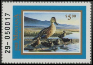 Scan of 1988 Montana Duck Stamp  MNH VF