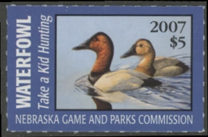 Scan of 2007 Nebraska Duck Stamp  MNH F-VF
