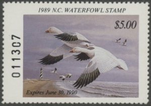 Scan of 1989 North Carolina Duck Stamp MNH VF