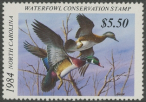 Scan of 1984 North Carolina Duck Stamp  MNH VF