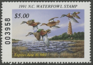 Picture of 1991 North Carolina Duck Stamp  MNH VF