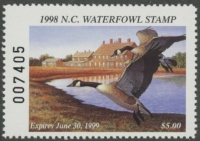 Scan of 1998 North Carolina Duck Stamp MNH VF