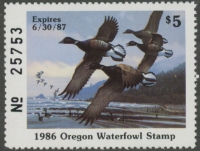 Scan of 1986 Oregon Duck Stamp MNH VF