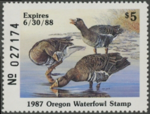 Scan of 1987 Oregon Duck Stamp MNH VF