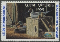 Scan of 1989 West Virginia NR Duck Stamp  MNH VF