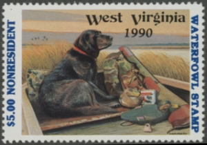 Scan of 1990 West Virginia NR Duck Stamp  MNH VF