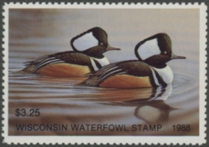 Scan of 1988 Wisconsin Duck Stamp  MNH VF