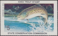 Scan of 1978 Iowa Trout Stamp MNH VF