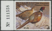 Scan of 1998 Wisconsin Pheasant Stamp MNH VF