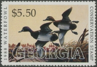 Scan of 1988 Georgia Duck Stamp MNH VF