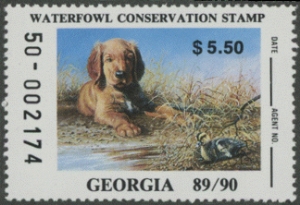 Scan of 1989 Georgia Duck Stamp MNH VF