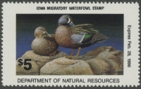 Scan of 1989 Iowa Duck Stamp  MNH F-VF