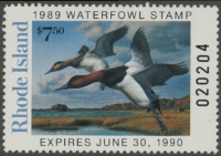 Scan of 1989 Rhode Island Duck Stamp - First of State MNH VF
