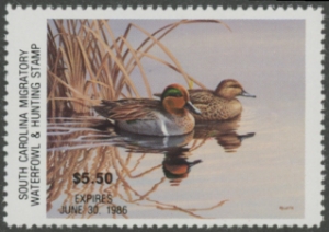 Scan of 1985 South Carolina Duck Stamp MNH VF