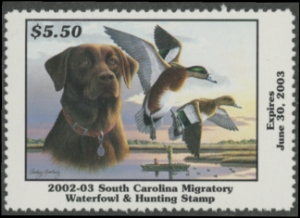Scan of 2002 South Carolina Duck Stamp MNH VF