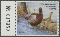 Scan of 2000 Wisconsin Pheasant Stamp MNH VF