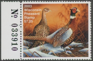 Scan of 2003 Wisconsin Pheasant Stamp MNH VF