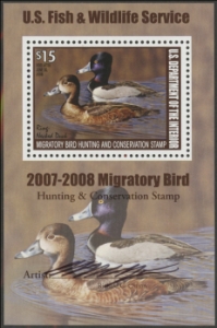 Scan of RW74B 2007 Duck Stamp MNH F-VF