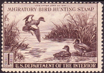 Picture of RW9 1942 Duck Stamp  MNH Fine
