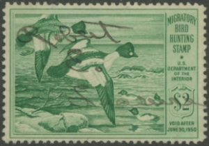 Scan of RW16 1949 Duck Stamp  Used F-VF