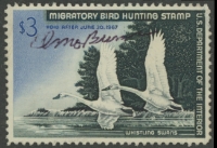 Scan of RW33 1966 Duck Stamp  Used F - VF