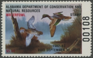 Scan of 1982 Alabama Duck Stamp MNH VF