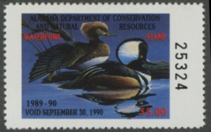 Scan of 1989 Alabama Duck Stamp MNH VF