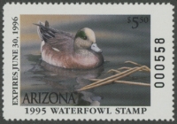 Scan of 1995 Arizona Duck Stamp MNH VF