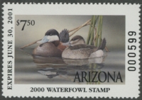 Scan of 2000 Arizona Duck Stamp MNH VF