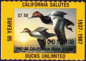 Scan of 1987 California Duck Stamp MNH VF