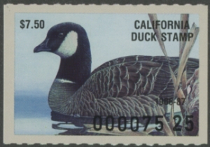 Scan of 1986 California Duck Stamp MNH VF