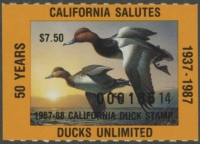 Scan of 1987 California Duck Stamp MNH VF