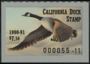 Scan of 1990 California Duck Stamp MNH VF