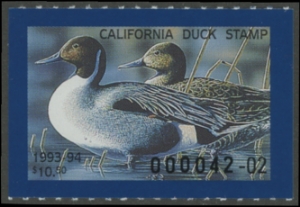 Scan of 1993 California Duck Stamp MNH VF