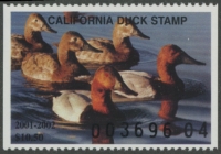 Scan of 2001 California Duck Stamp MNH VF