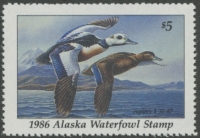 Scan of 1986 Alaska Duck Stamp MNH VF