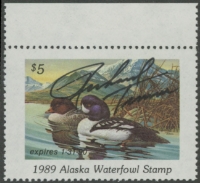 Scan of 1989 Alaska Duck Stamp SBA MNH VF