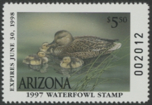 Scan of 1997 Arizona Duck Stamp MNH VF