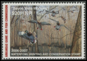 Scan of 2006 Arkansas Duck Stamp NR MNH VF