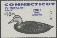Scan of 2007 Connecticut Duck Stamp MNH VF