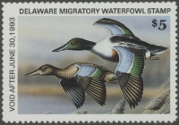 Scan of 1992 Delaware Duck Stamp MNH VF