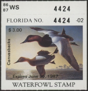 Scan of 1986 Florida Duck Stamp MNH VF